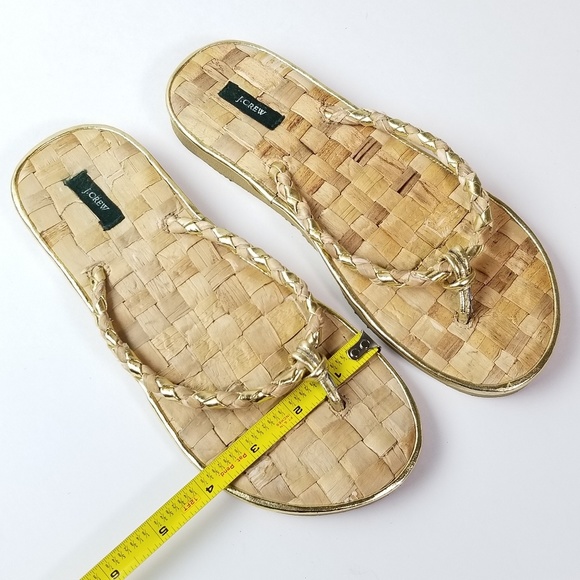 J. Crew Shoes - J.Crew women's flip-flops straw woven straw size6